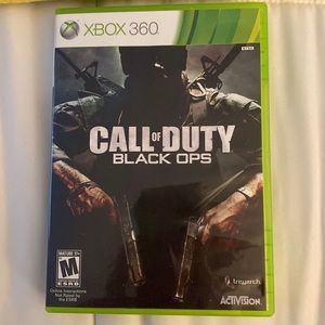 X Box call of duty black ops game